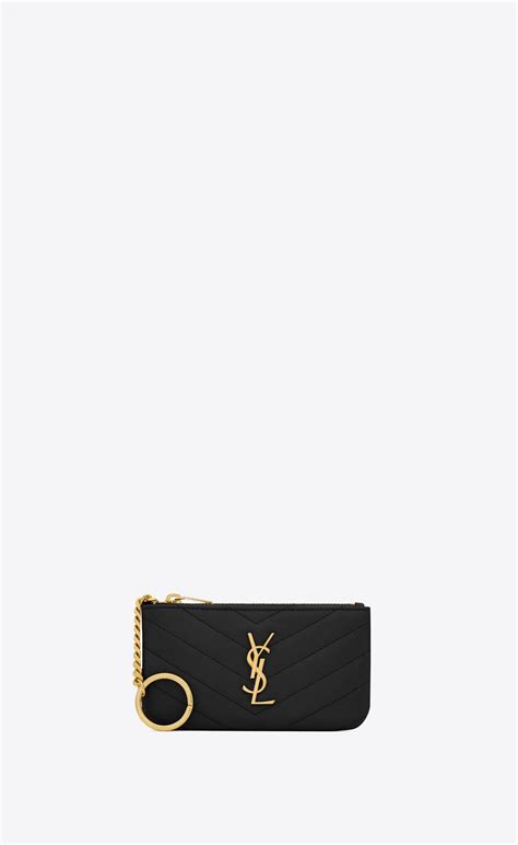 ysl key pouch in smooth leather|YSL coin purse keychain.